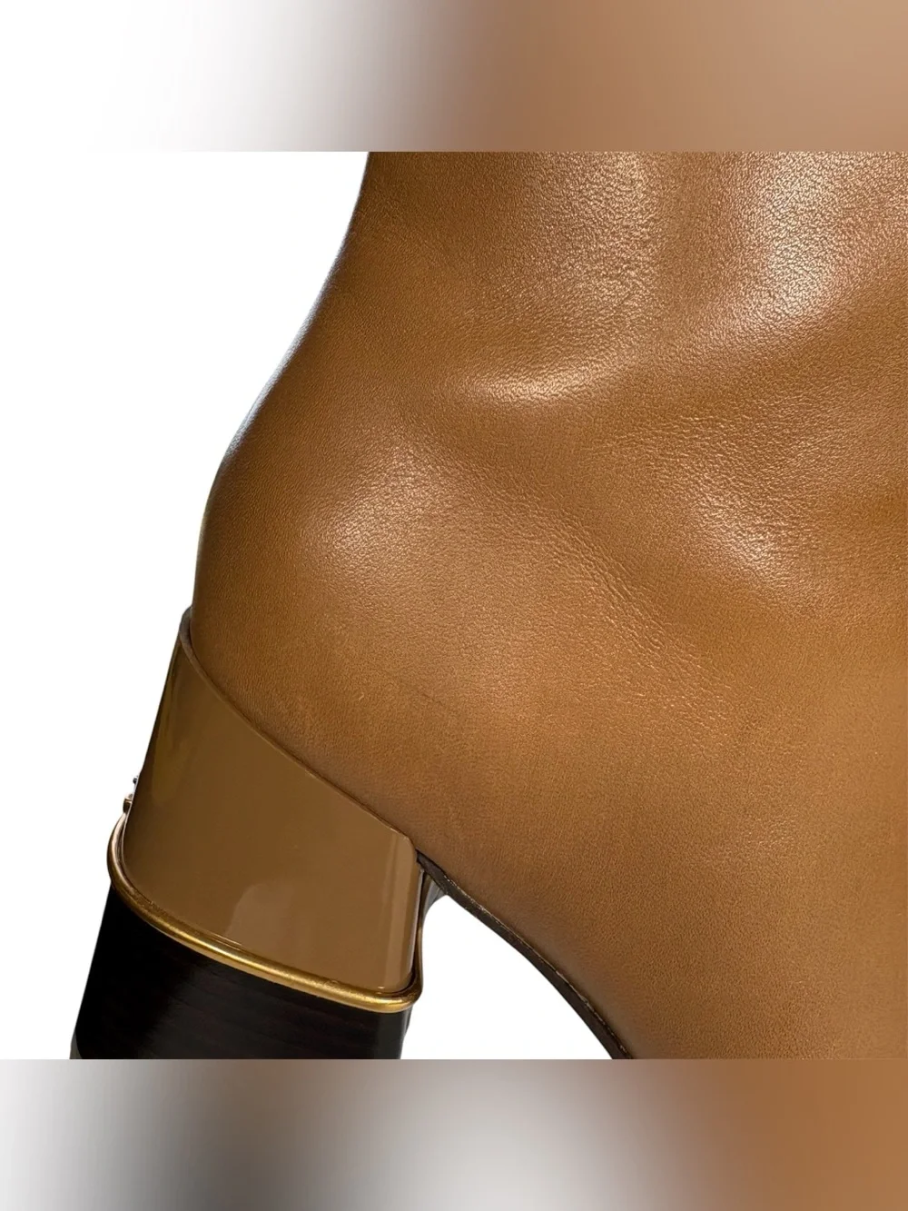 Tory Burch Leather Ankle Boots Size 7 Almond Flour
